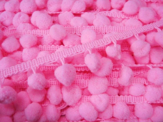 trim large pom pink pom Pom pom Pink Trim, Pink Large Pom Pink Yards Trim, trim, pom Trim