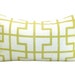 Schumacher Bleecker lumbar pillow cover in Absinthe