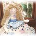 OOAK Art Doll Cloth Doll ALICE 17 inch Handmade CharlotteStyle SIGNED Soft Sculpture