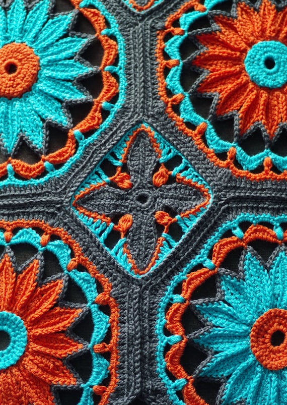 Crochet Pattern Daisy Afghan