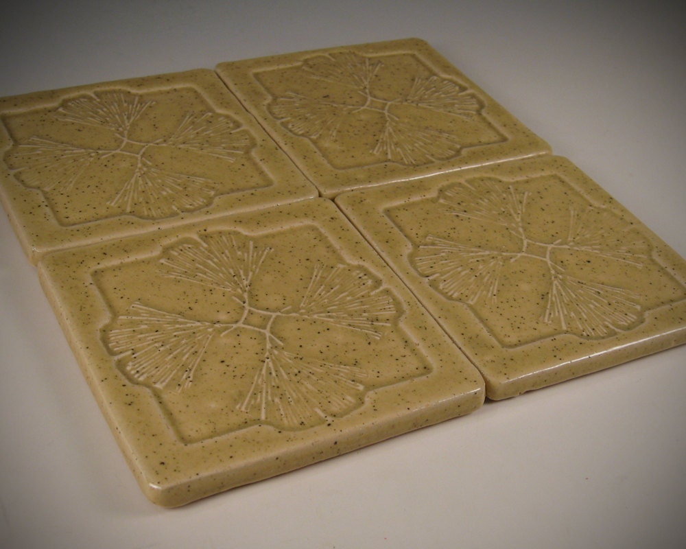 Arts and Crafts Mission Style Tile Coasters Set of by SeizPottery