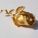 Vintage Rose Brooch, Gold Flower Pin by Durberry Fifth Avenue