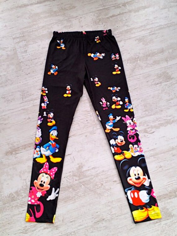 Disney Printed Leggings Donald Duck Mickey Minnie Mickey
