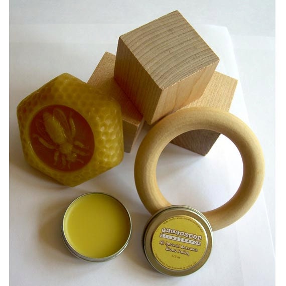 Beeswax Wood Polish All Natural 1/2 oz Organic Wax Oil Sealant