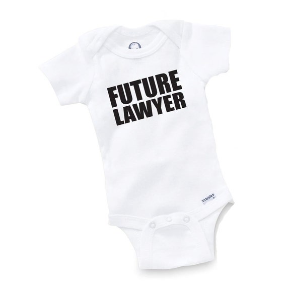 Future Lawyer Onesie Bodysuit Baby Shower Gift Funny Geek Nerd