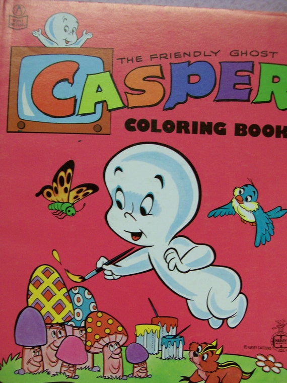 Casper Coloring Book Vintage Casper Friendly by FabVintageEstates