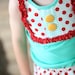 Malt Shop Retro Tank Top & Apron Skirt Set with Ruffle and Ric Rac Trim