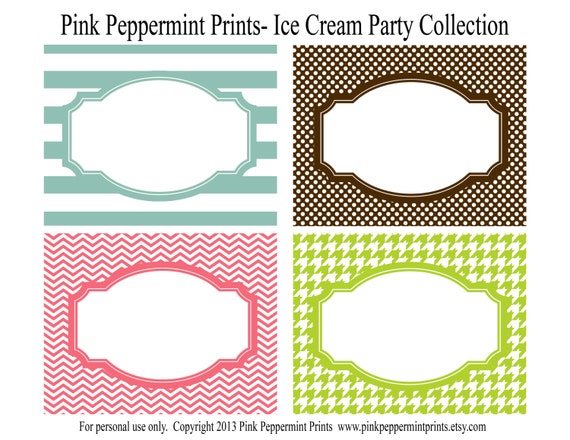 Items similar to NEW INSTANT DOWNLOAD The Ice Cream Party Collection ...
