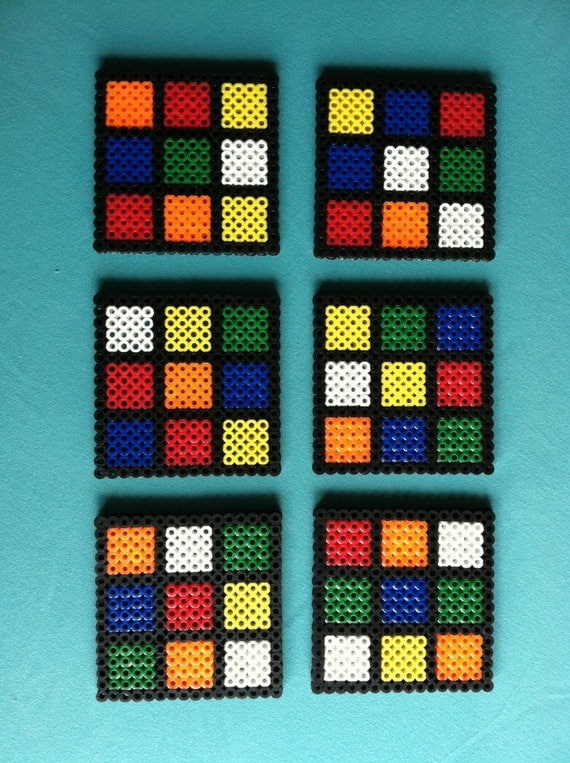 Rubik S Cube Inspired Perler Bead Coasters With Image - vrogue.co