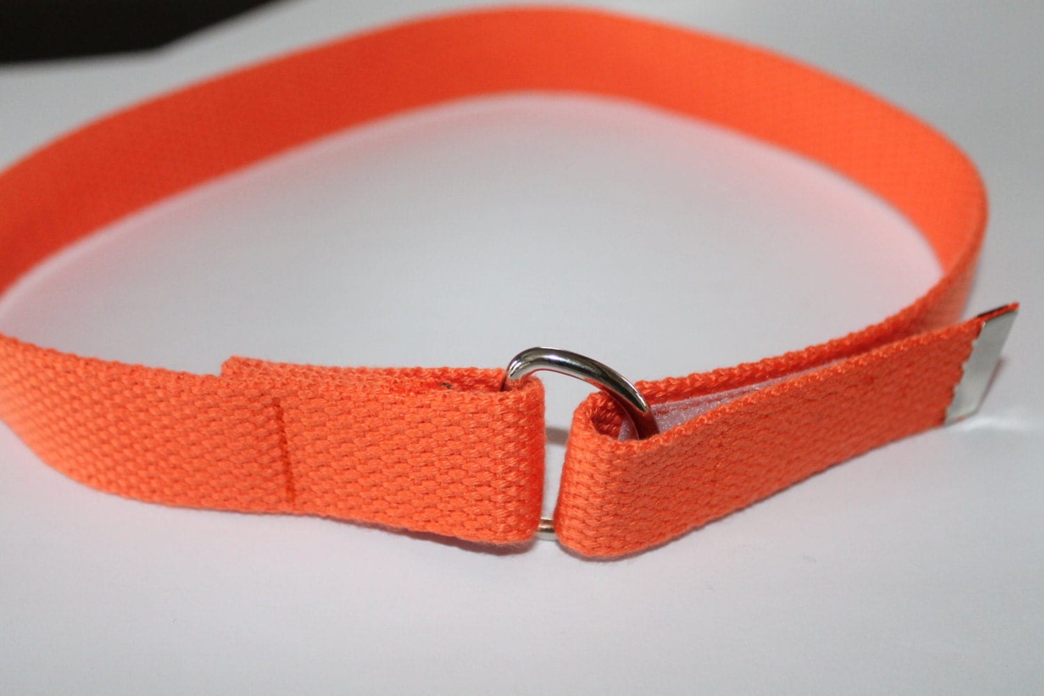 Velcro Belt Orange Velcro D Ring Webbing Belt