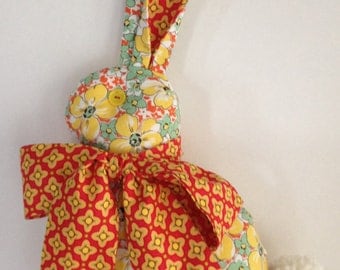 Modern Folksy Bunny 100% Cotton Designer Print Vintage Buttons Heather Bailey