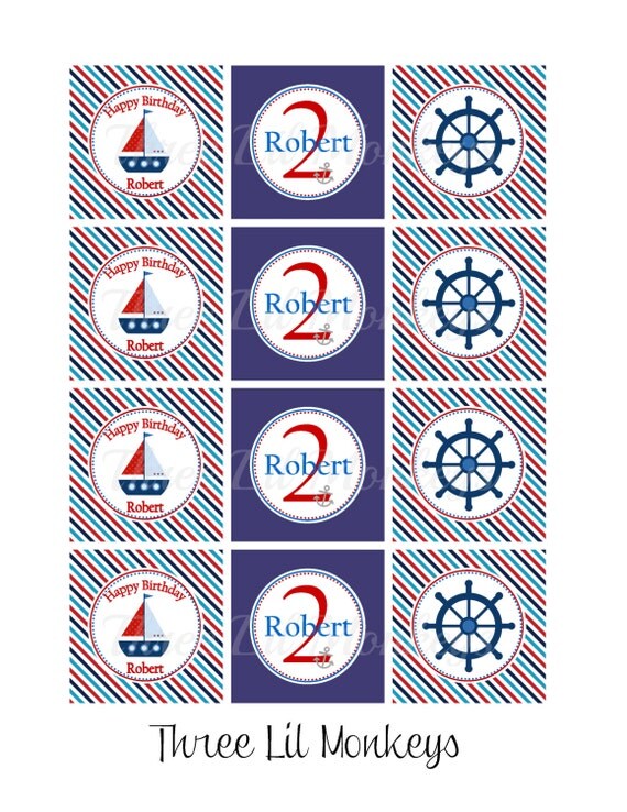 Nautical Cupcake Toppers -DIY Printable Il_570xn