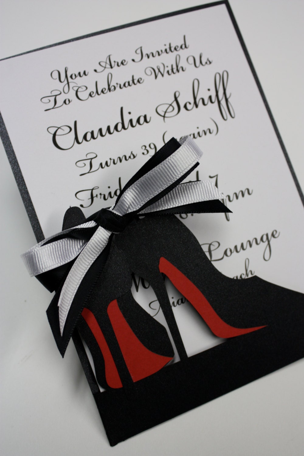 High Heel Lasercut Invitation