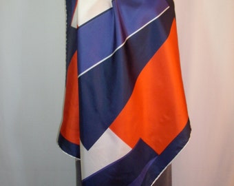 Vintage Ciziano Red/White/Blue Silk Scarf