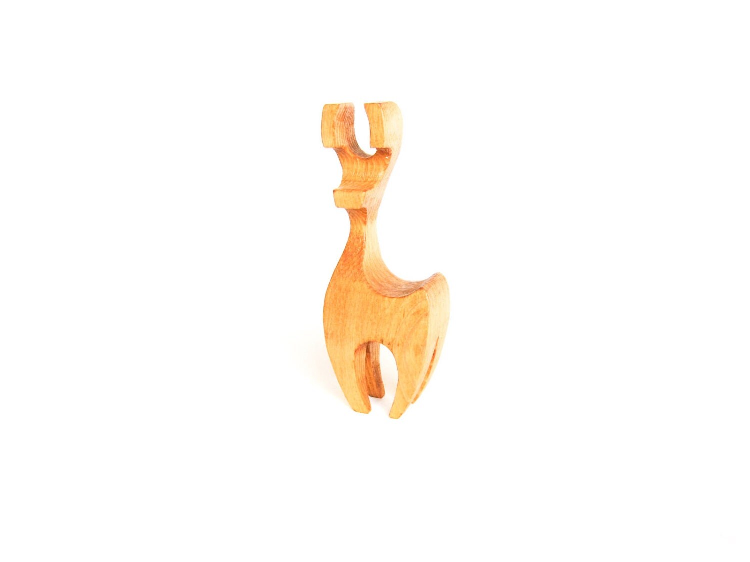 wooden deer figurine