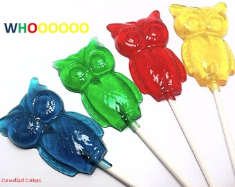 10 LARGE OWL LOLLIPOPS - Perfect Party Favor
