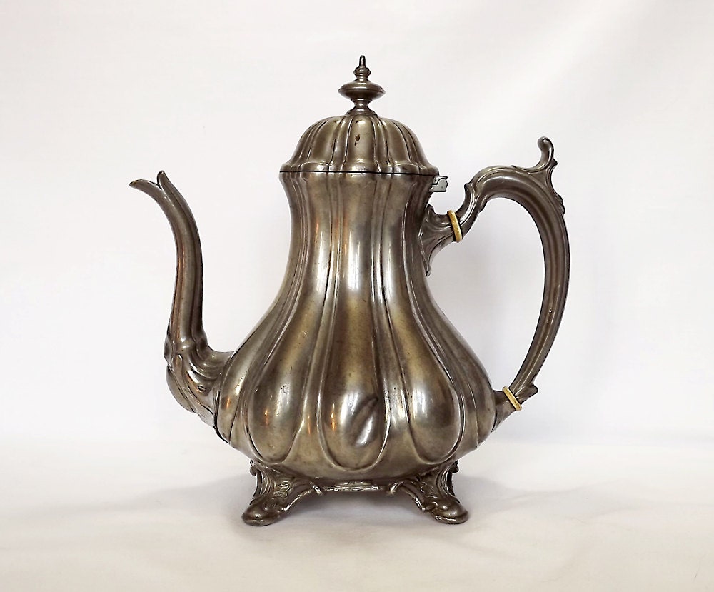 Unique silver coffee pot related items Etsy
