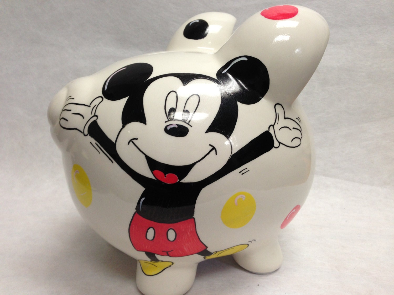 mickey mouse plush piggy bank