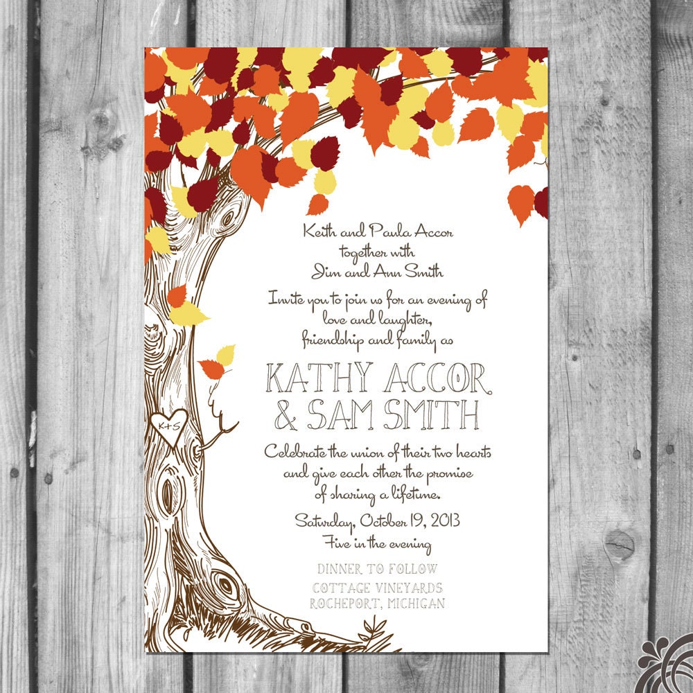 Tree Wedding Invitations 9
