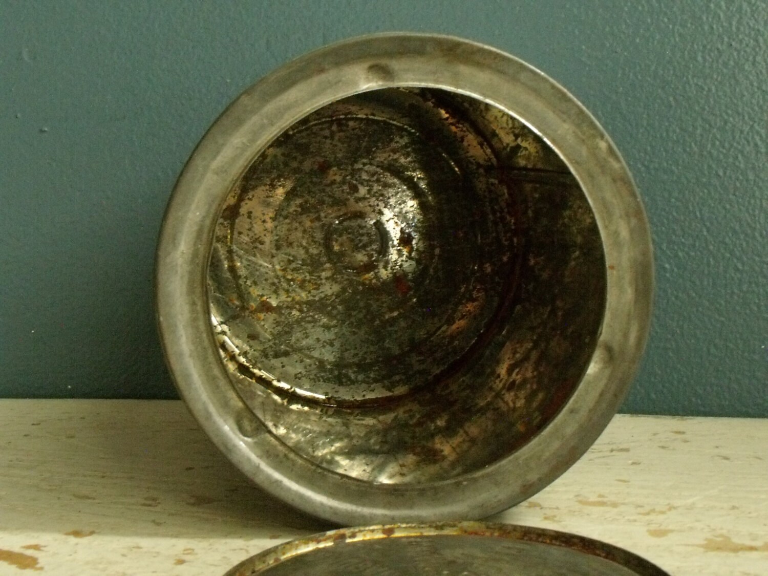 Antique Fruit Canning Jar Metal Tin Wax Seal Can