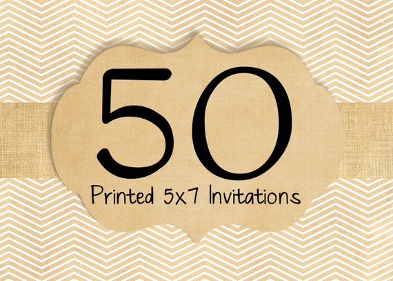 50 Printed Invitations Il_570xn
