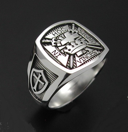 Knights Templar Ring in Sterling Silver Style by ProLineDesigns