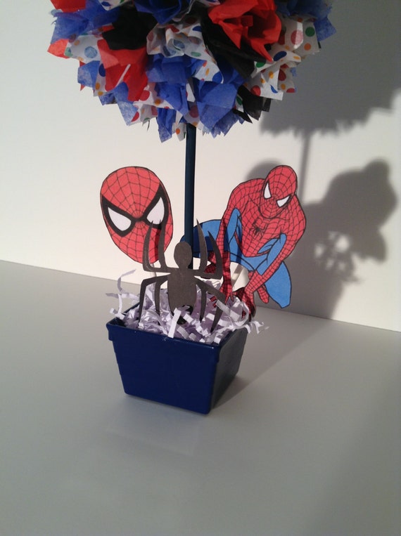 Spider-Man centerpiece  Spiderman birthday party, Spiderman party