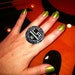 Reserved listing - 2 LA KINGS Glitter Resin RINGS Hockey ooak ladies girls