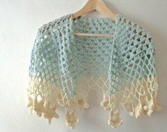 Crochet Shawl Pattern - Sea Breeze Shawl - PDF Crochet Pattern