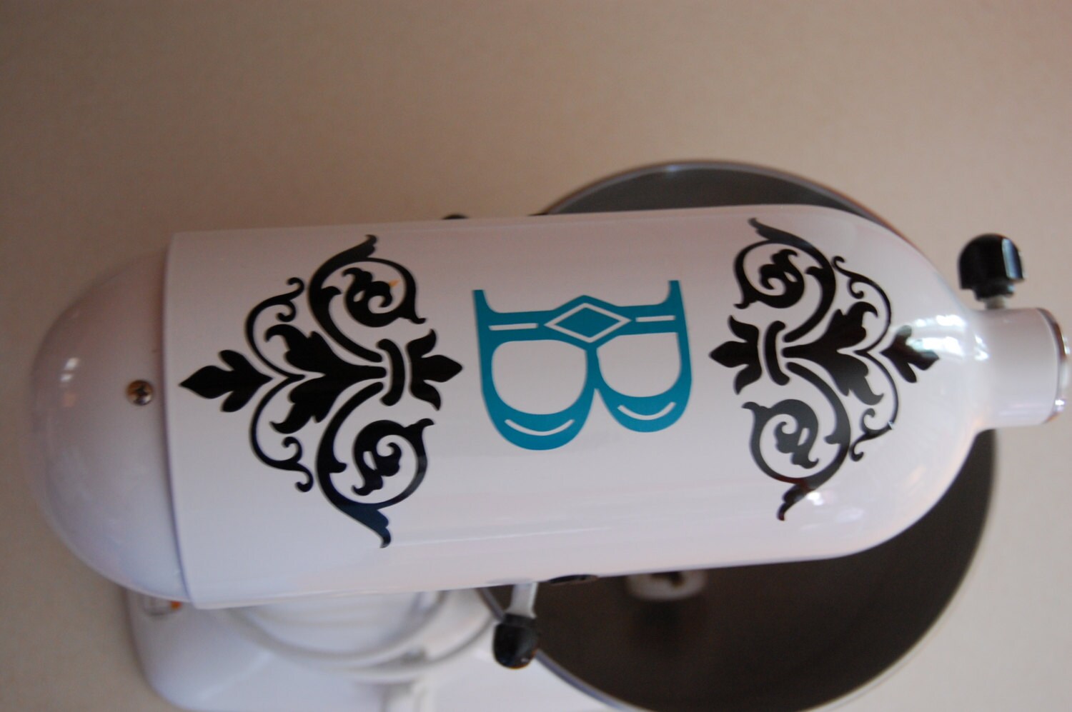 Vinyl Damask Mixer Decal for KitchenAid or Other Mixer 2Color