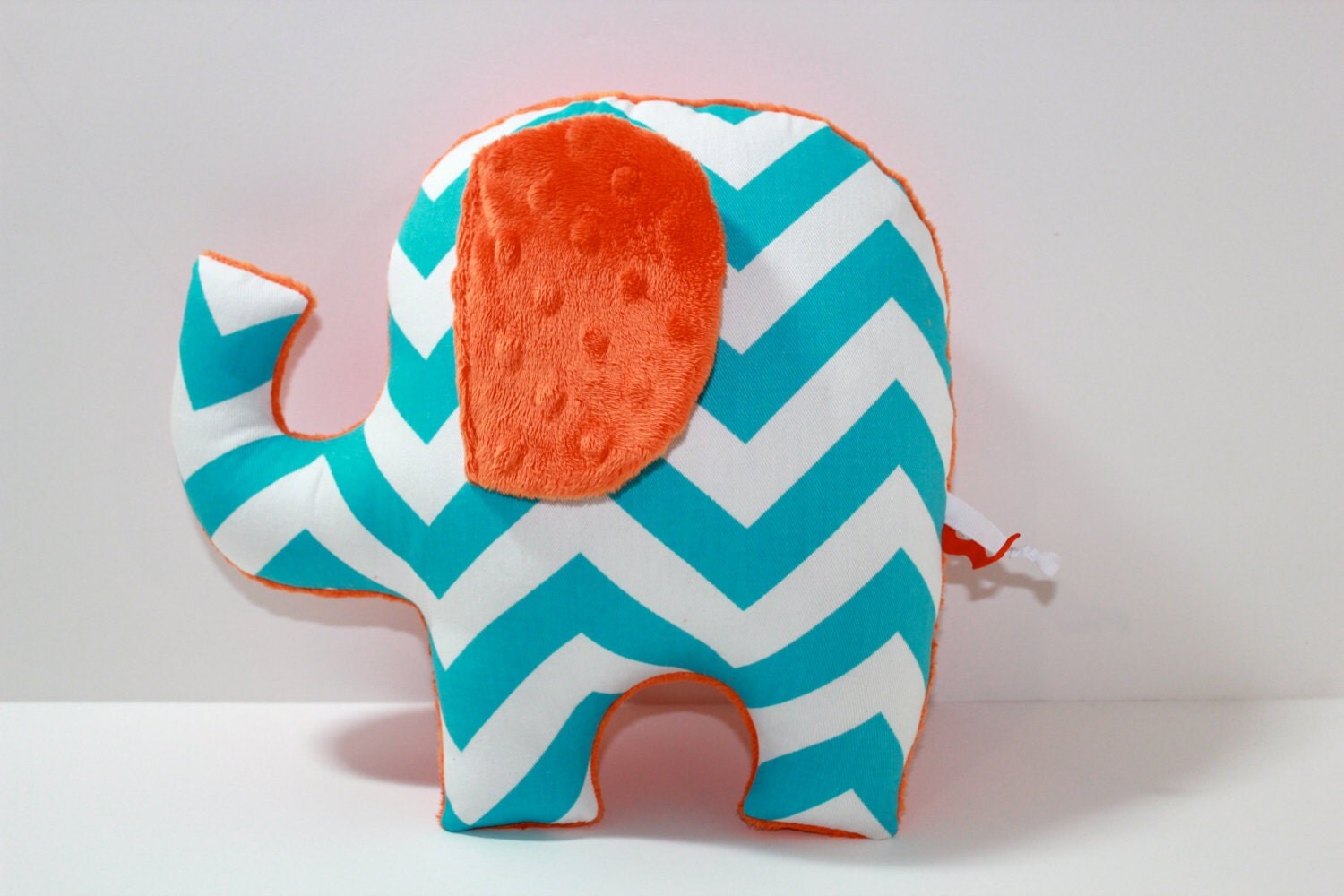Turquoise blue orange nursery baby decor modern chevron