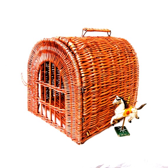 Vintage Wicker Cat House by oldamsterdam on Etsy
