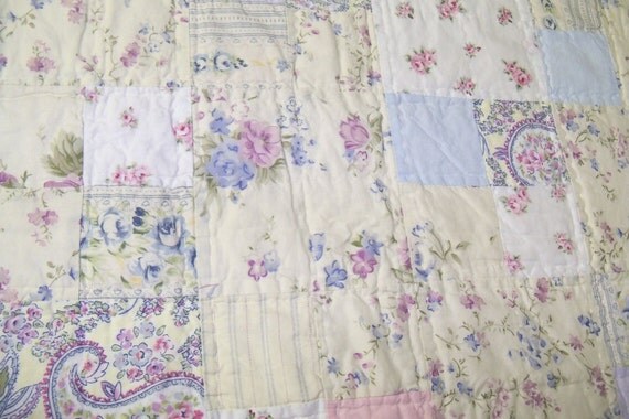 Rachel Ashwell English Floral Patchwork Quilt NEW UNUSED