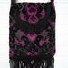 Gothic Bohemian Bag Purse Cut Velvet Black Dark Pink
