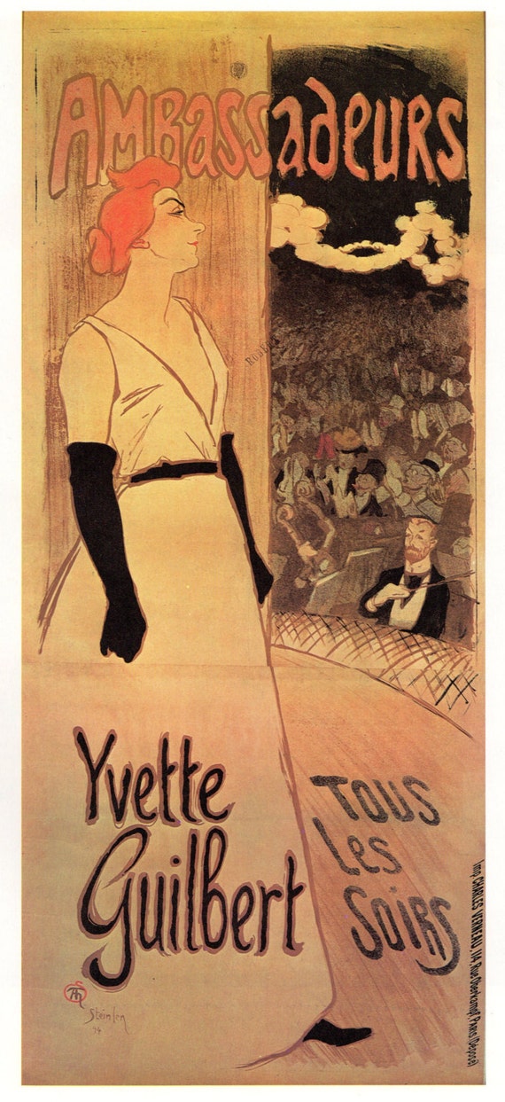 Jane Derval. Vintage French Poster. 9.5 x 13.