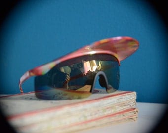 80s Vintage Funky Sunglasses With Visor