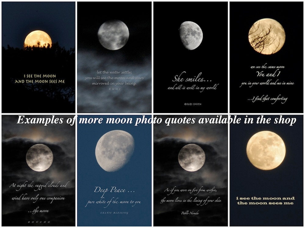 Rumi moon and stars quotation photo quote8 x 10 by moondreamin