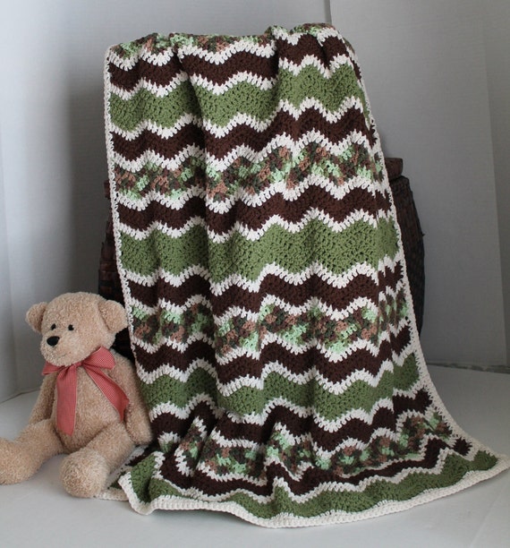 Baby Ripple Afghan Crib Blanket Baby Camo