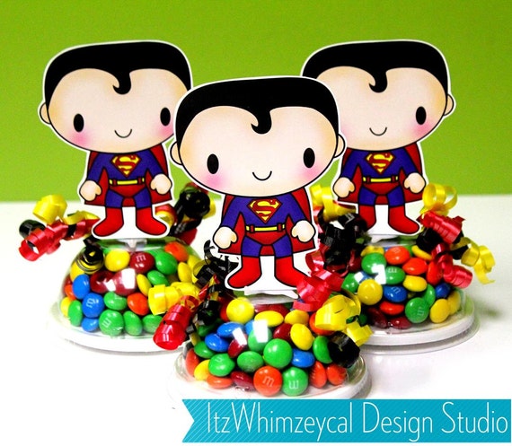 Superboy | Boy Superhero | Super Hero | Superhero Baby Shower | Superhero Birthday Party | Candy Container | Party Favor Boxes | Kids Favors Il_570xn