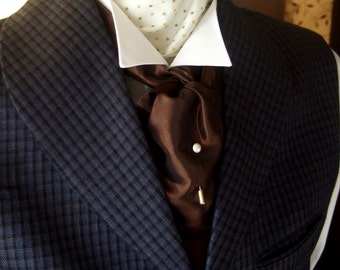 Silk Satin Self Tie Scrunchie Cravat Made in the Colour of