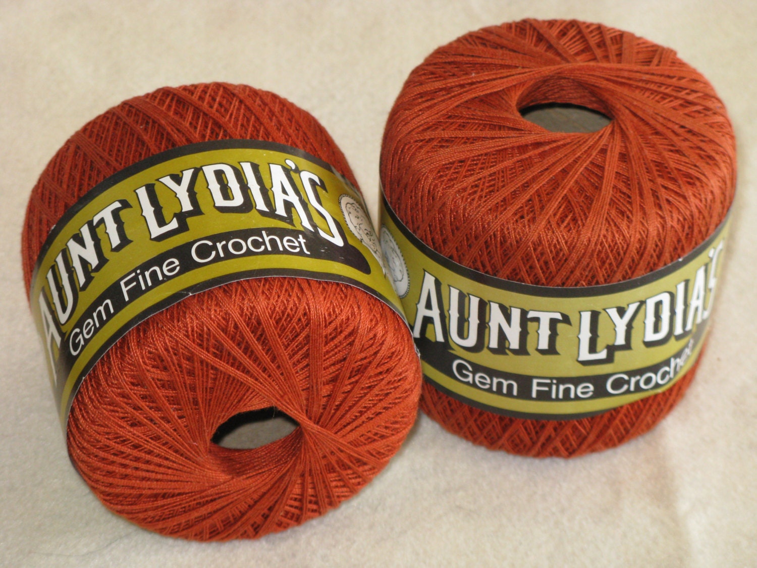 Vintage Crochet Thread Mercerized Cotton Gem Fine 2 Skeins