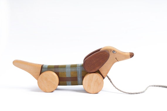 melissa and doug wooden dog pull toy