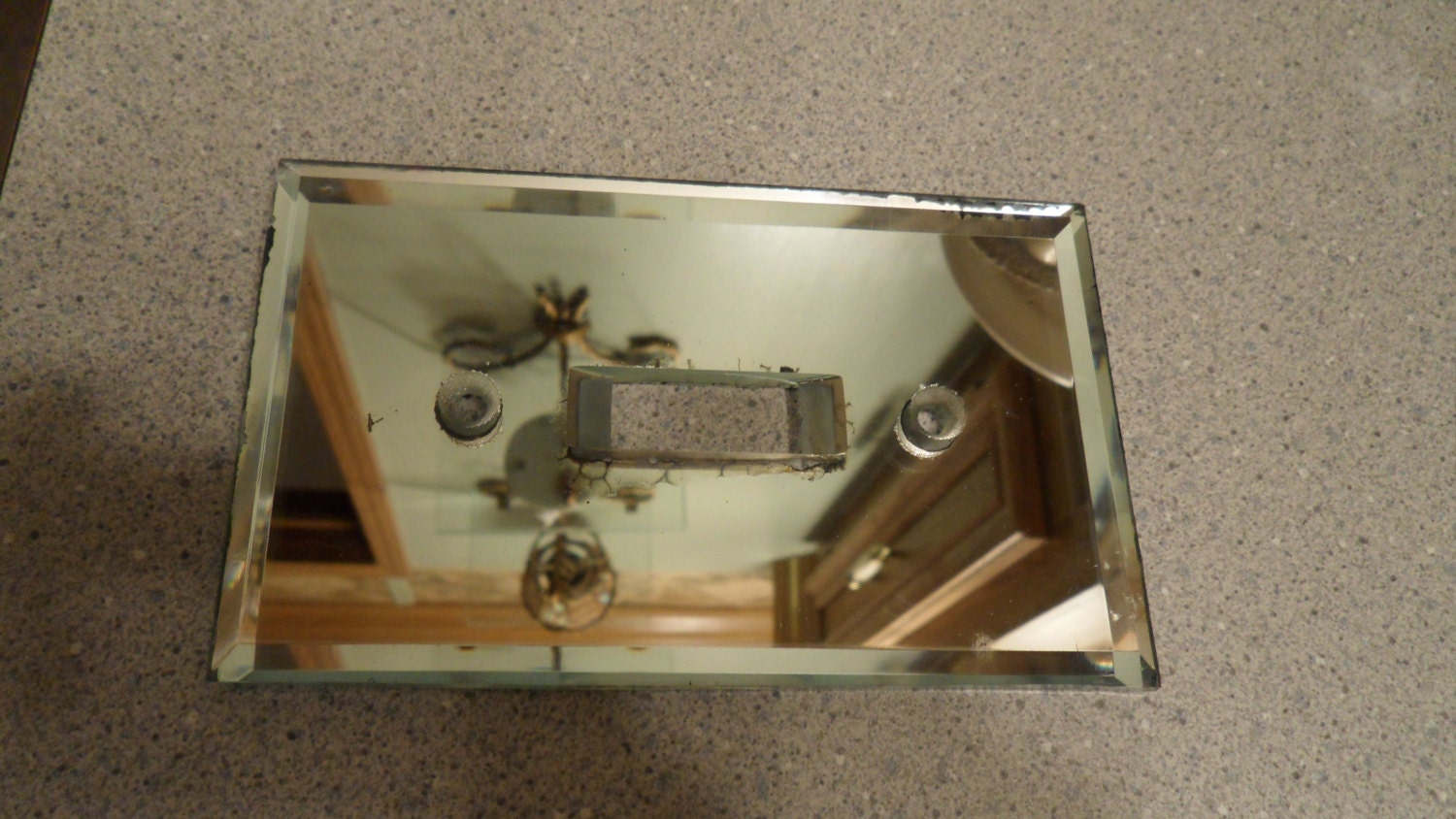 Vintage Mirrored Light Switch Plate Mirror light switch