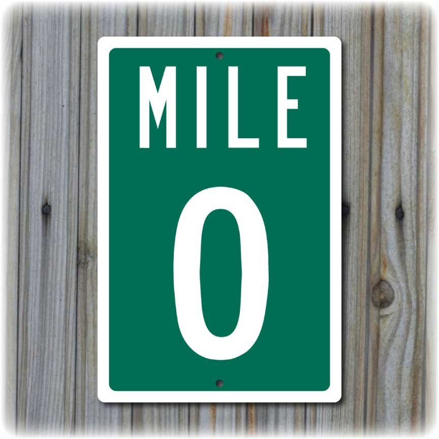Mile Marker 0 Key West A1A Highway Sign 12 x