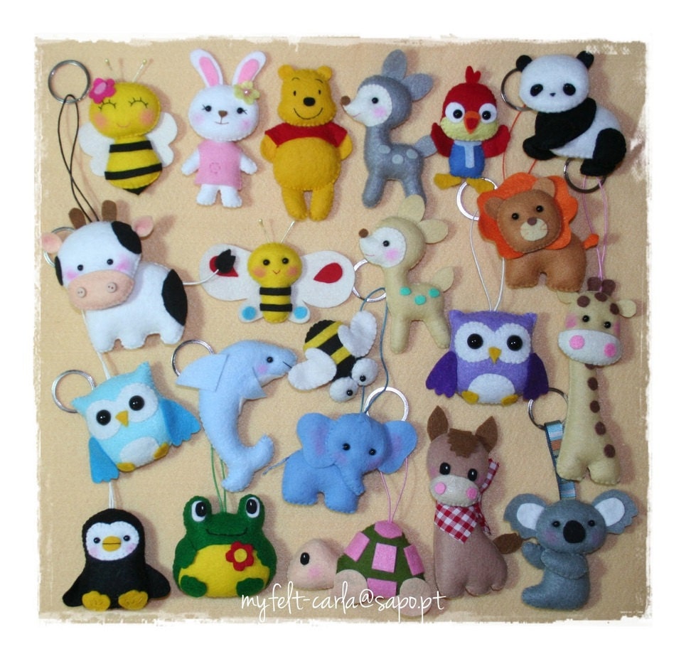 Felt keychain Craft keychain Handmade keychain by feltcutemobile