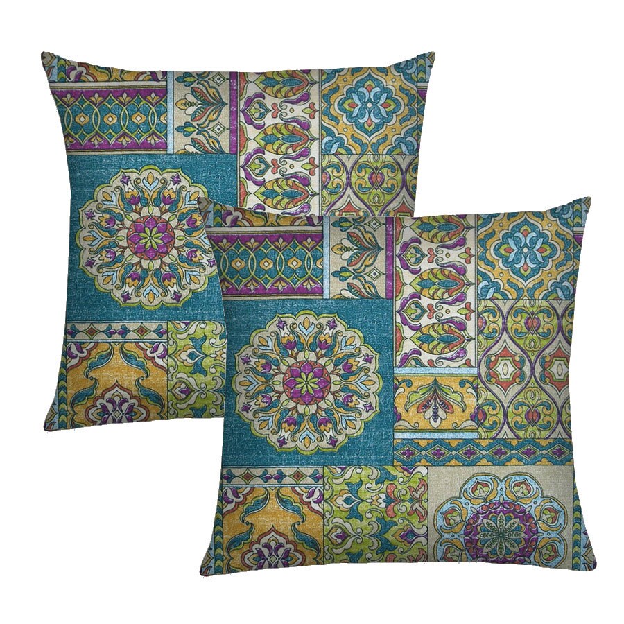 SET of Two Indoor Outdoor Throw Pillow Covers by JanineKingToo