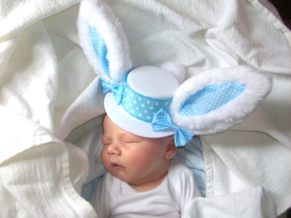 Peter CottonTail Mini Top Hat for Newborns, Infants,Toddlers,Big Girls, Adults...Easter,Spring,Photo Prop,Easter Sunday Wear,Dog Accessory