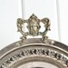 Pedestal bowl nickel amazing handles vintage Swedish footed bowl