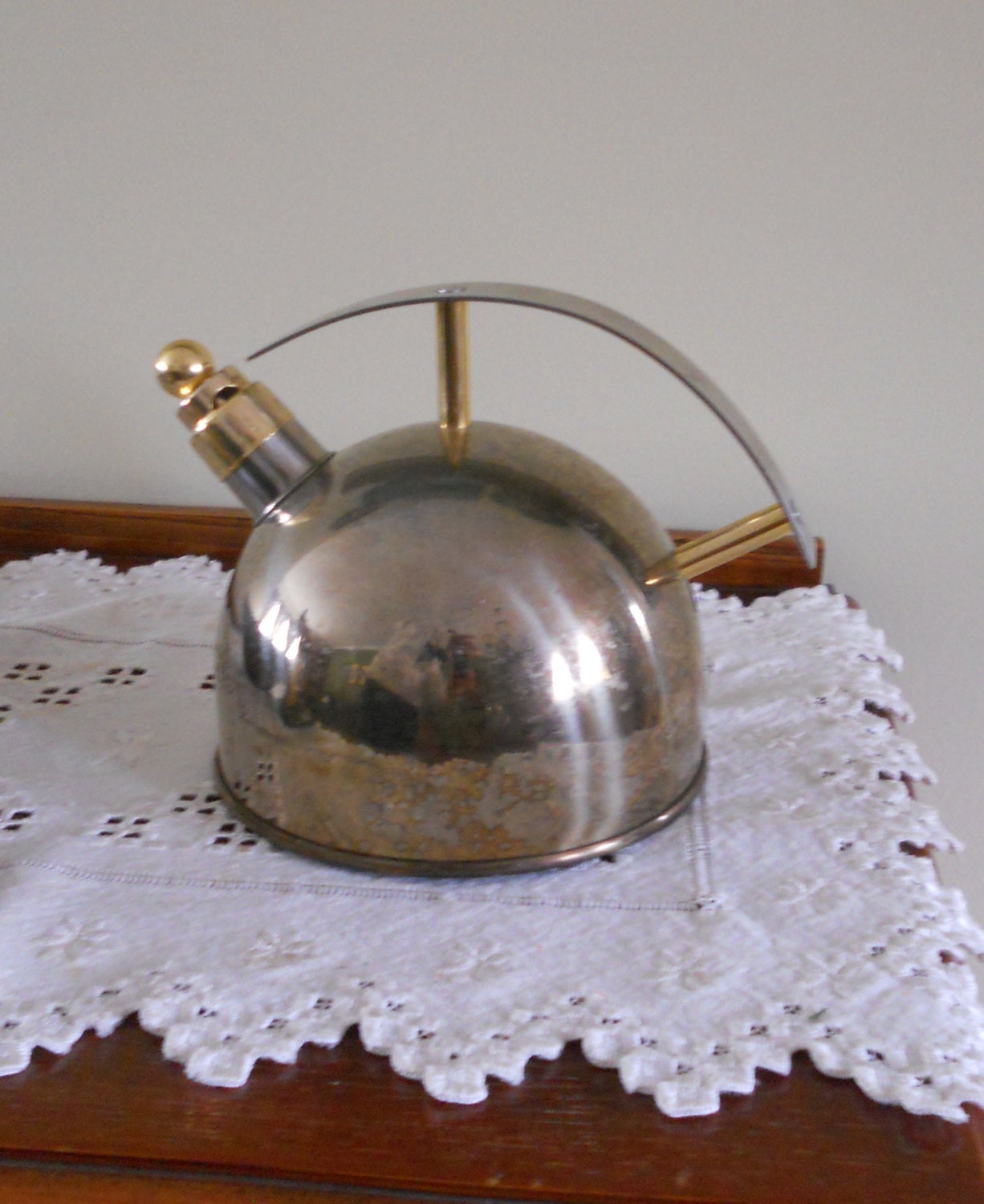 Metal Tea Kettle Chantal Saturn Steampunk Kitchen SALE