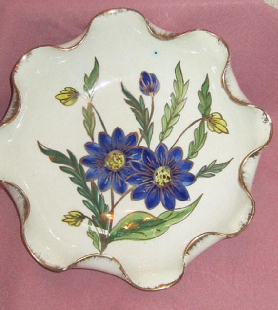 Vintage Hand Painted Dish From Italy Haute Juice